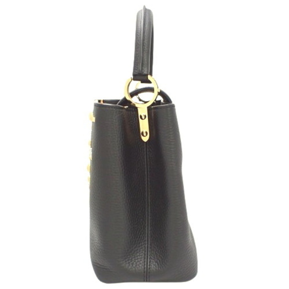 Louis Vuitton Capucines Mm Leather Handbag Black - Picture 3 of 7